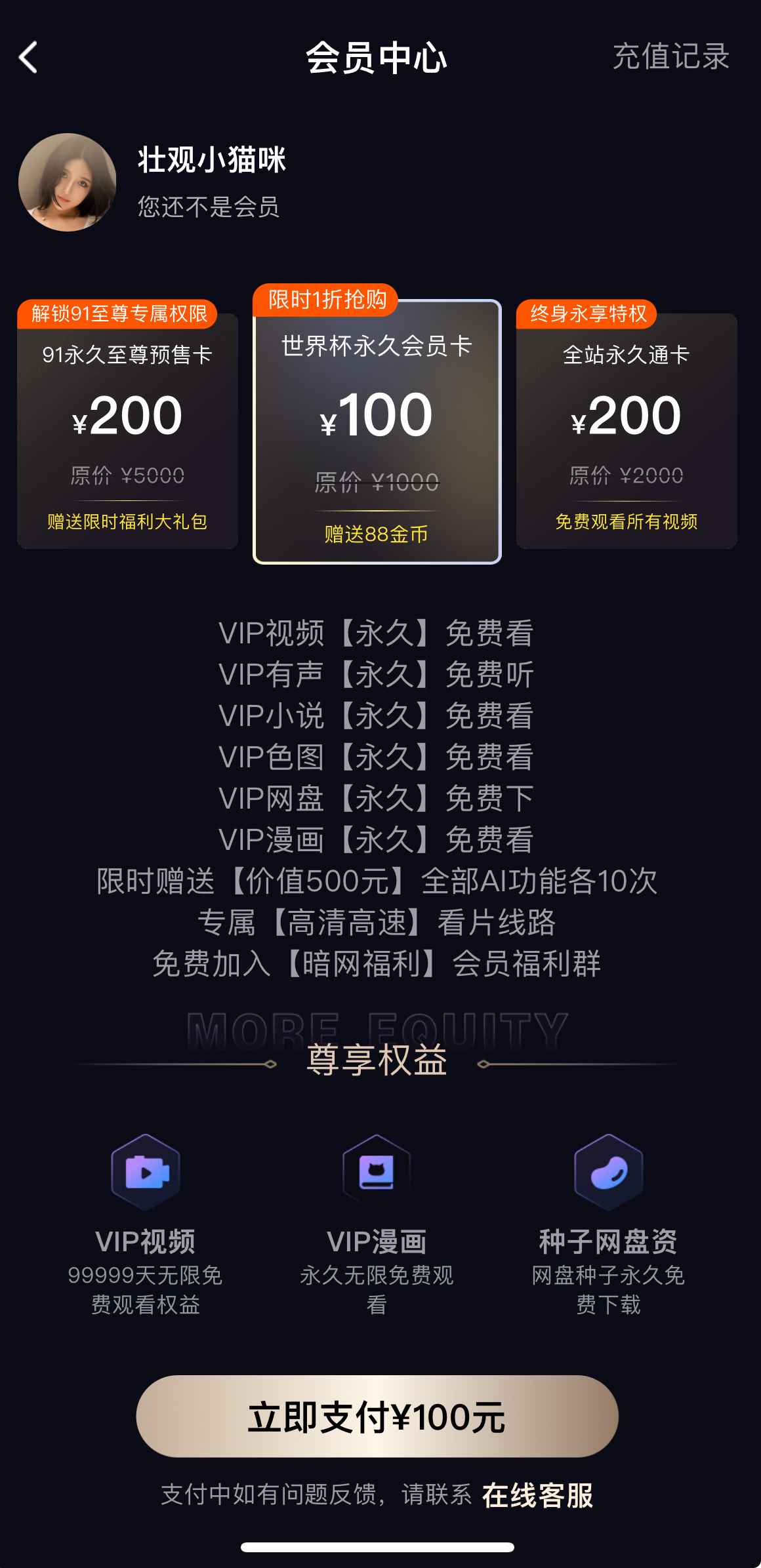 91PO会员个人中心界面